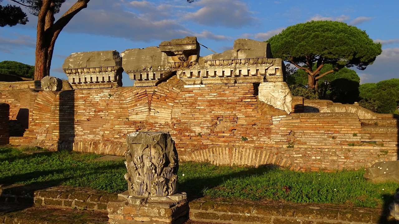 Italy, Ostia, Antica, Griuvėsiai, Archeologinis Saitas, Senovės Laikai, Romėnų, Istoriškai, Istorija, Akmuo