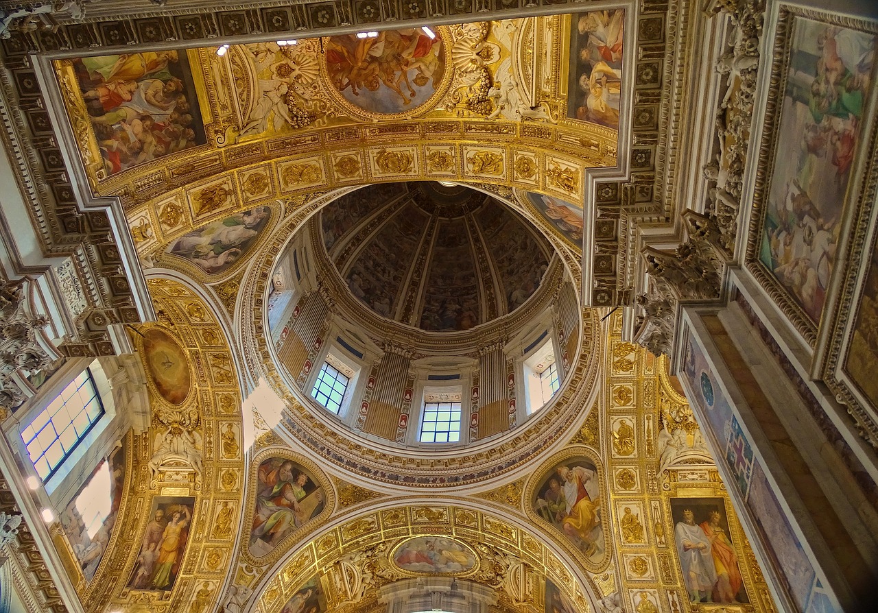 Italy, Roma, Bazilika Di St Maria Maggiore, Bažnyčia, Dangus, Bokštas, Garbinimo Namai, Religija, Architektūra, Bažnyčios Šereliai