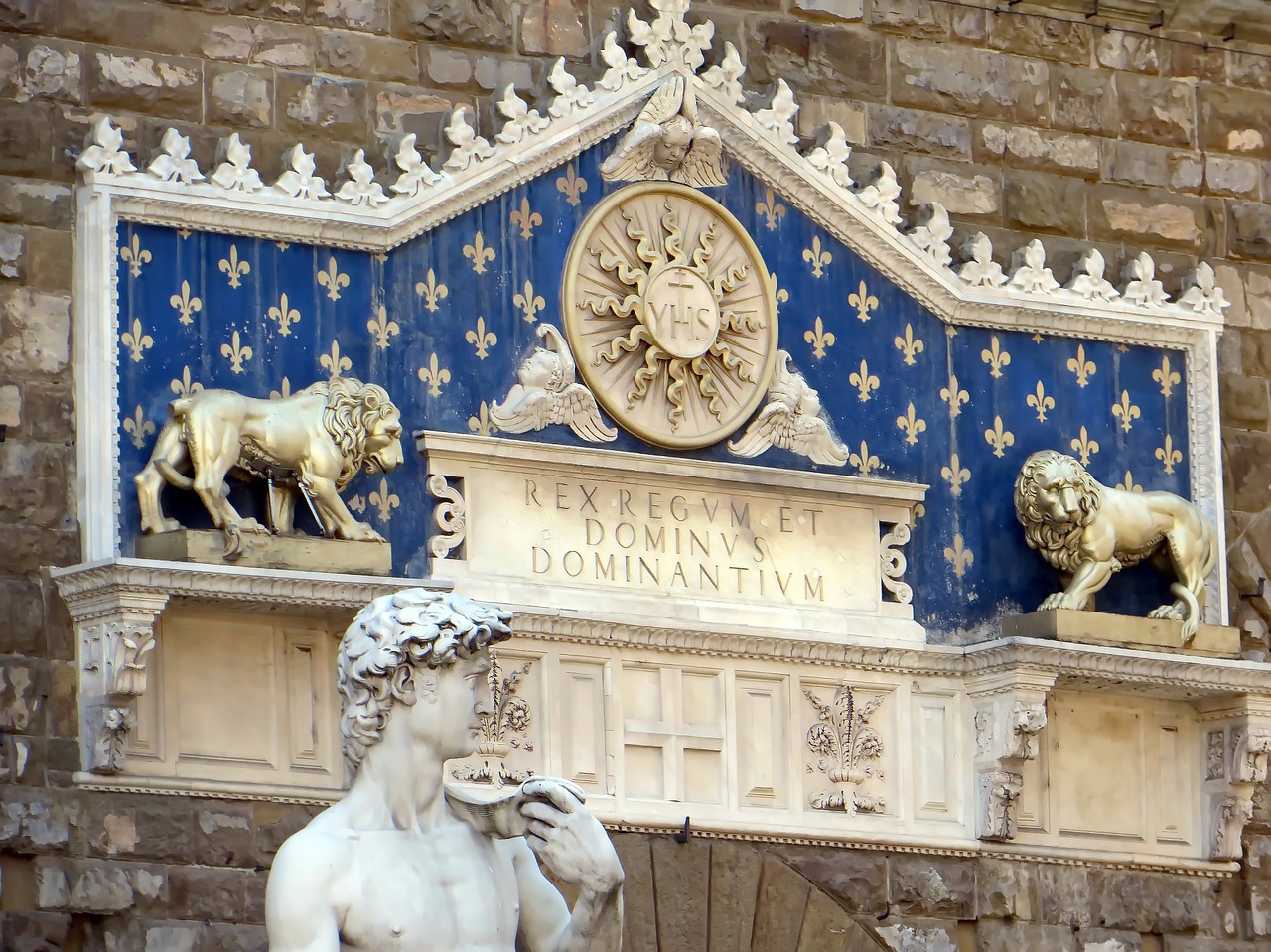 Italy, Florencija, Palazzo Vecchio, Sienų Apdaila, Valiuta, Toskana, Mozaika, Ornamentas, Fasadas, Nemokamos Nuotraukos