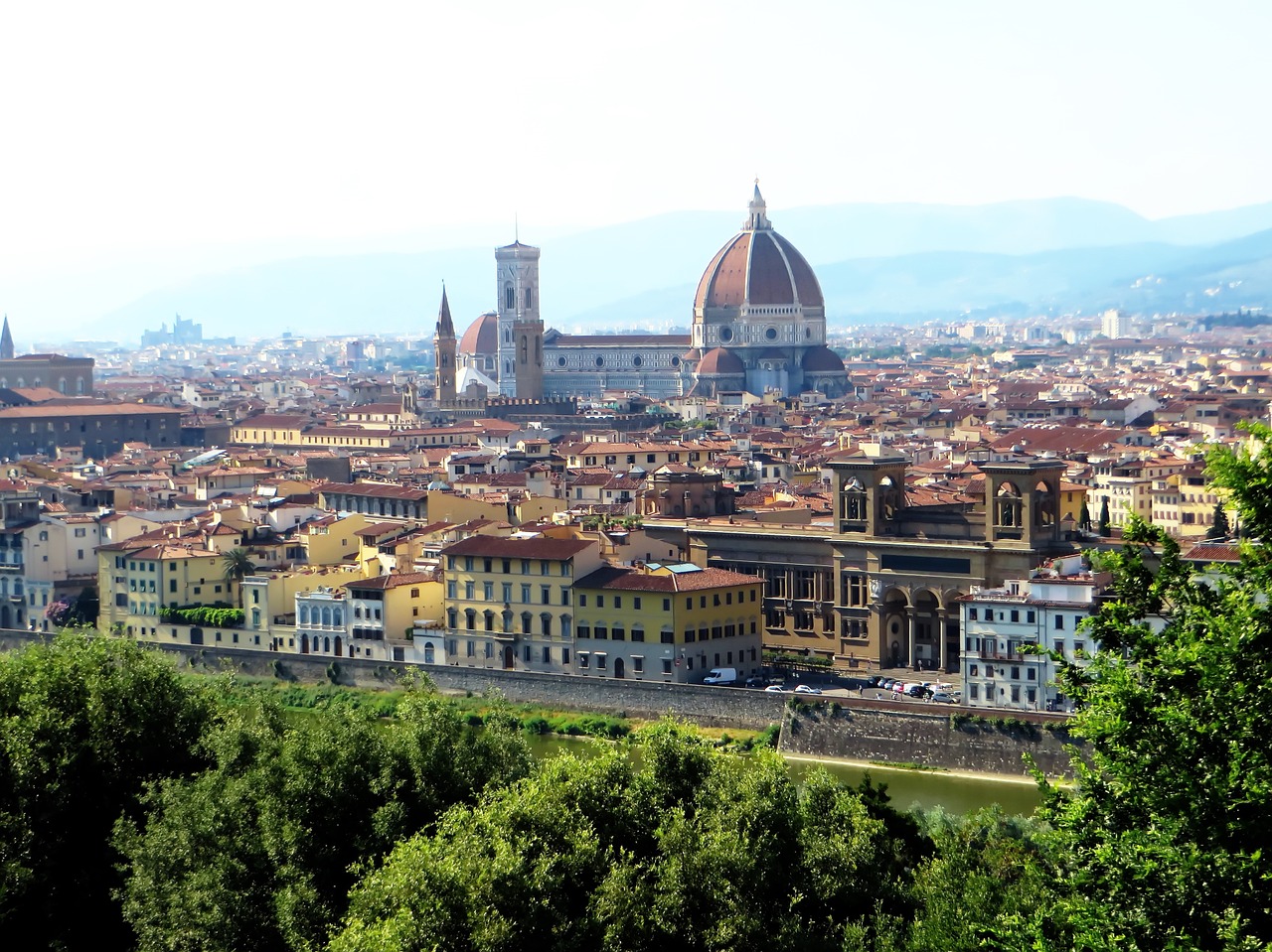 Italy, Florencijos Panorama, Stogai, Kupolas, Kraštovaizdis, Nemokamos Nuotraukos,  Nemokama Licenzija