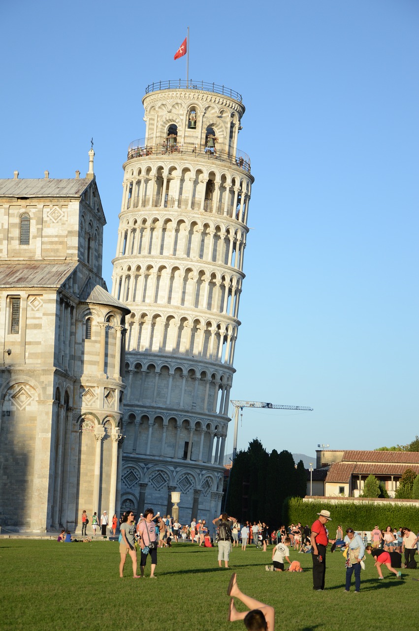 Italy, Pisa, Torre, Paminklas, Senovės, Senas, Kampanelis, Toskana, Darbai, Kultūra