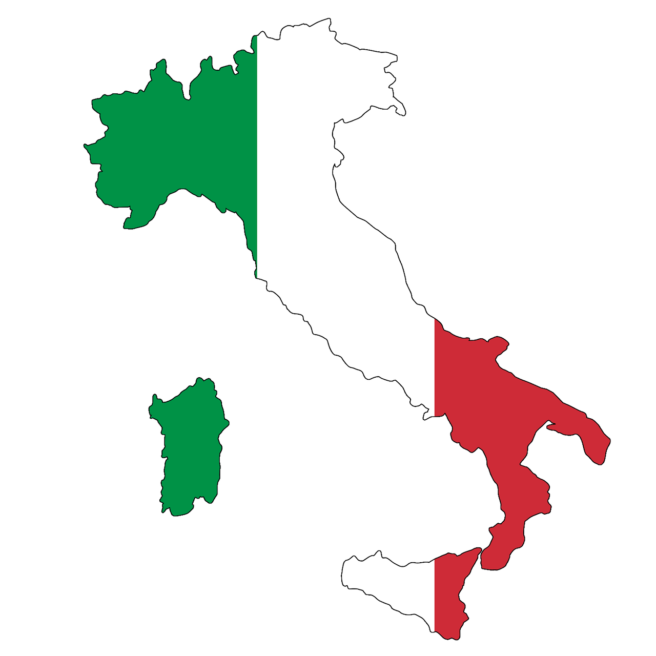 Italy, Sardinija, Žemėlapis, Vėliava, Žemė, Šalis, Sienos, Amerikos Valstijos, Sausumos Sienos, Usa