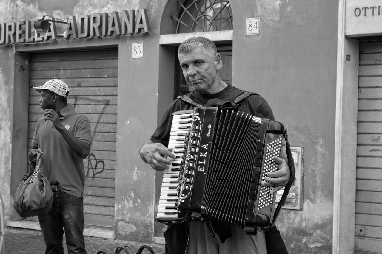 Italy, Roma, Akordeonas, Muzika, Nemokamos Nuotraukos,  Nemokama Licenzija