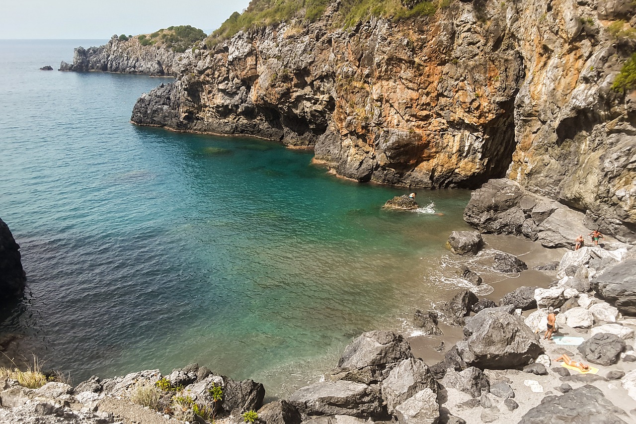 Italy, Kalabrija, San Nicola Arcella, Jūra, Gamta, Vanduo, Įlanka, Nemokamos Nuotraukos,  Nemokama Licenzija