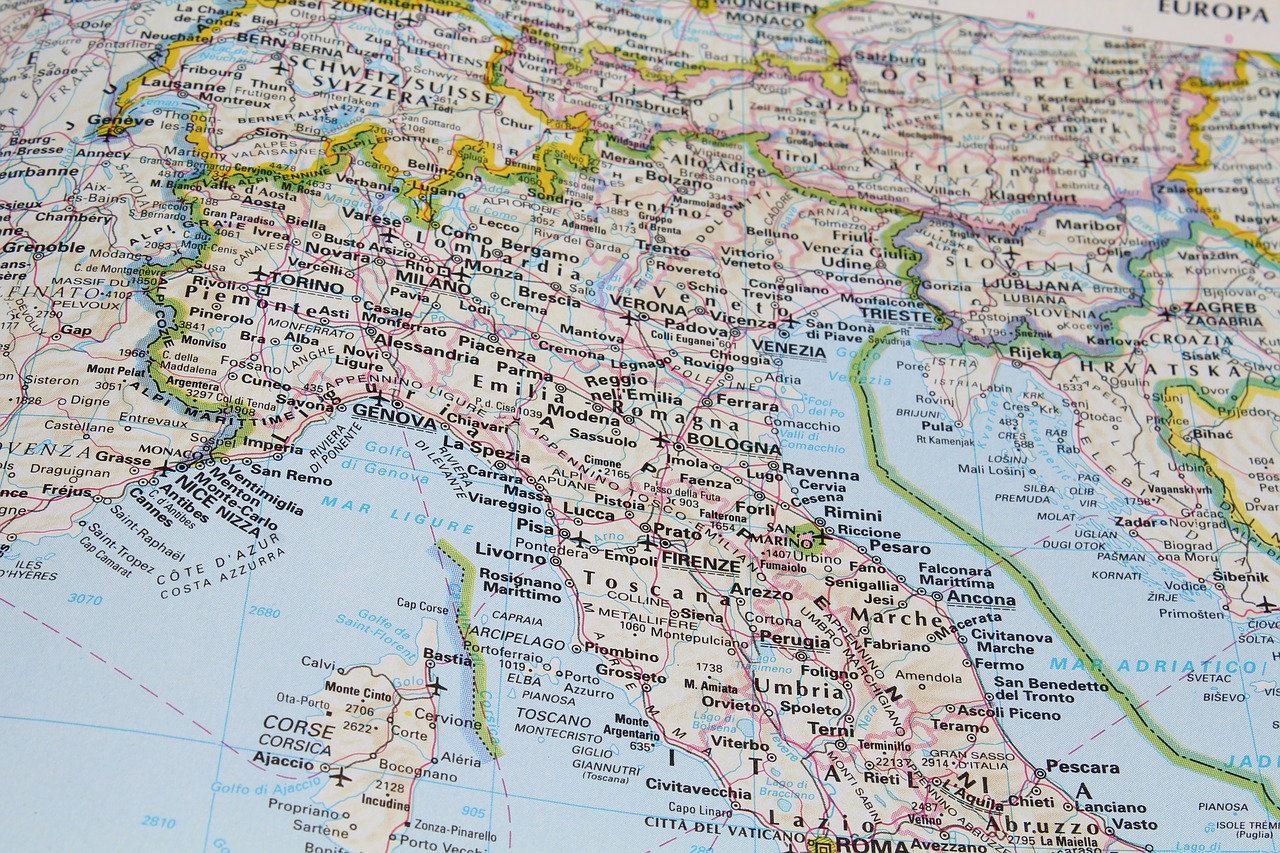 Italy, Šiaurės Italijoje, Centrinė Ir Šiaurinė Italija, Žemėlapis, Geografija, Grafika, Nemokamos Nuotraukos,  Nemokama Licenzija