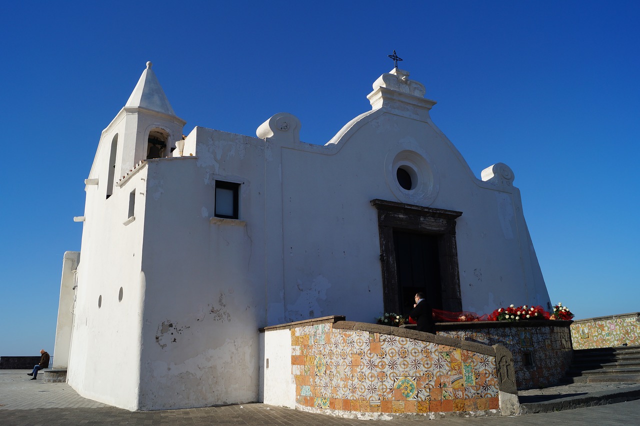 Italy, Ischia, Navigatoriaus Bažnyčia, Santa Maria Del Soccorso, Nemokamos Nuotraukos,  Nemokama Licenzija