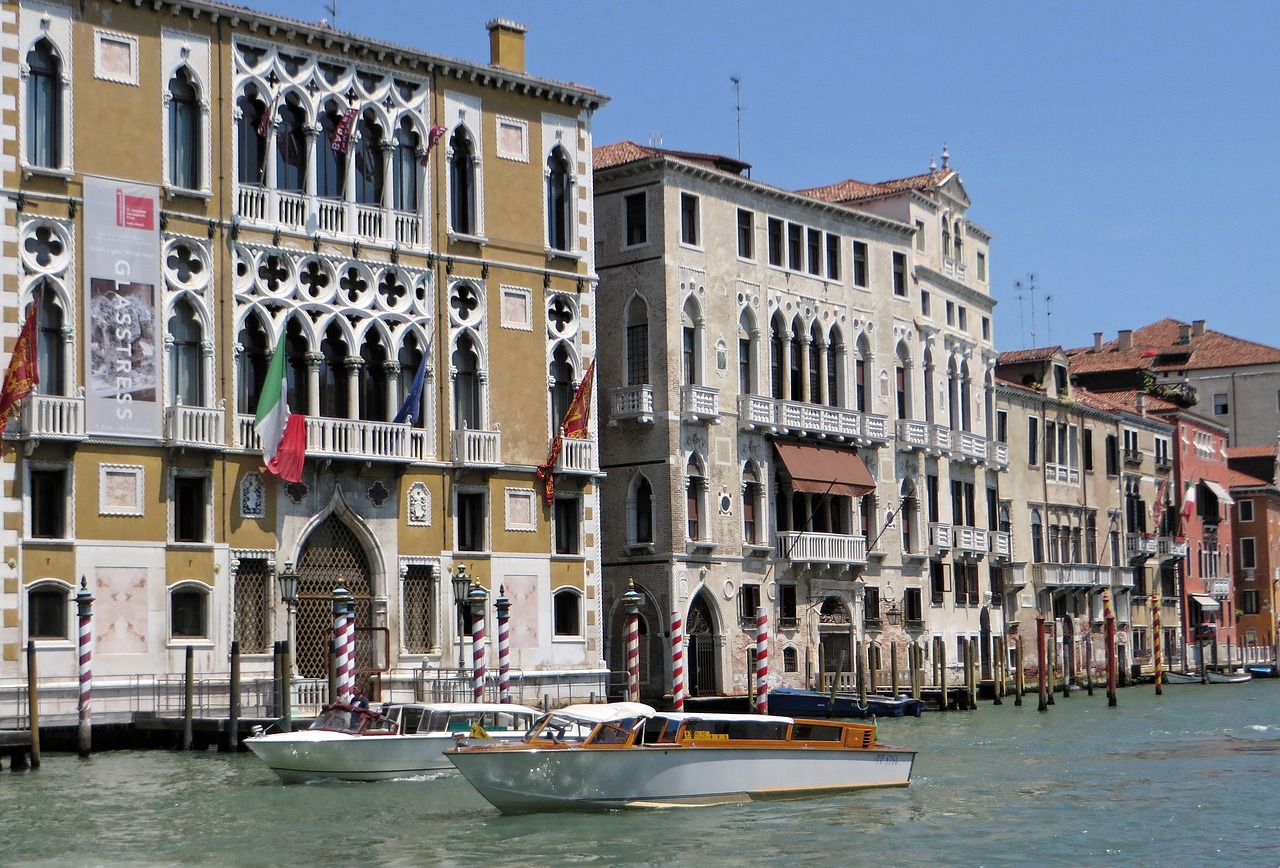 Italy, Venecija, Didysis Kanalas, Cadoro, Fasadai, Kanalas, Valtys, Dokai, Namai, Architektūra