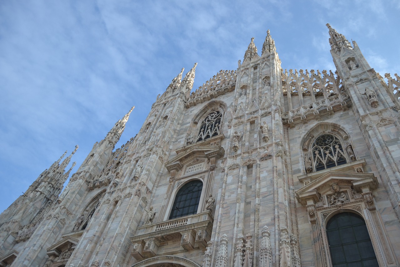 Italy, Milanas, Milano Katedra, Gotika, Duomo, Katedra, Istorinis, Architektūra, Bažnyčia, Perspektyva