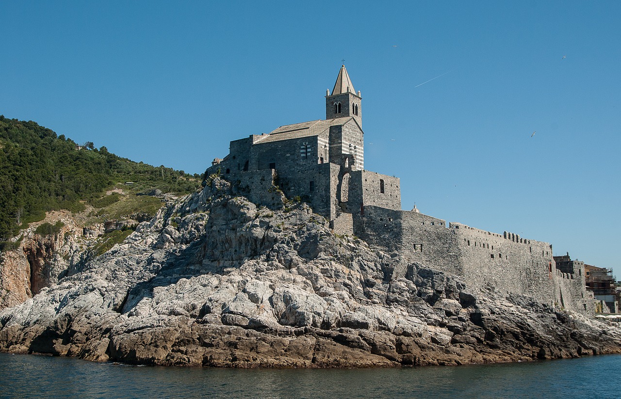 Italy, Portovenere, Bažnyčia, Siena, Uolos, Nemokamos Nuotraukos,  Nemokama Licenzija