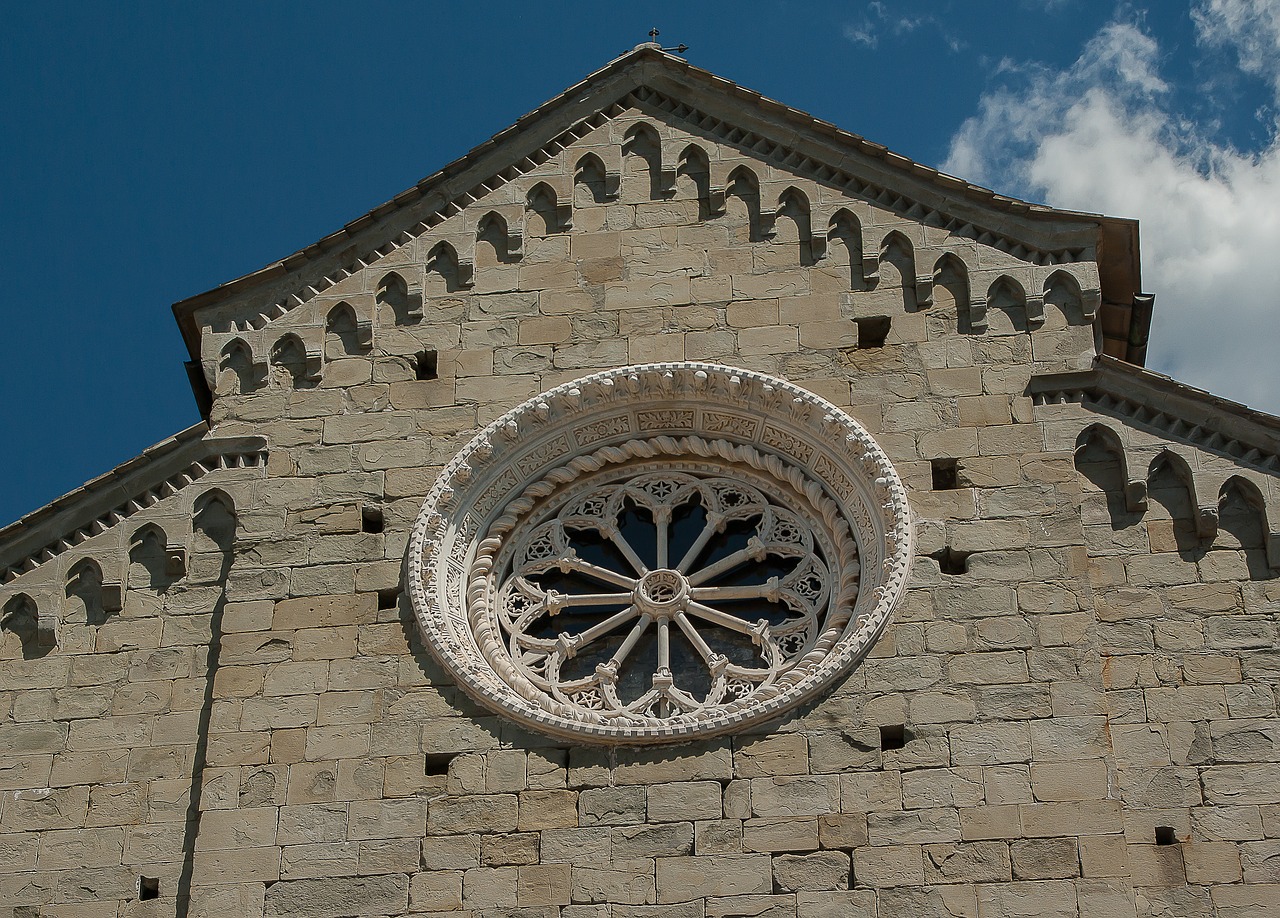 Italy, Cinque Terre, Monterosso, Bažnyčia, Architektūra, Rozetė, Nemokamos Nuotraukos,  Nemokama Licenzija