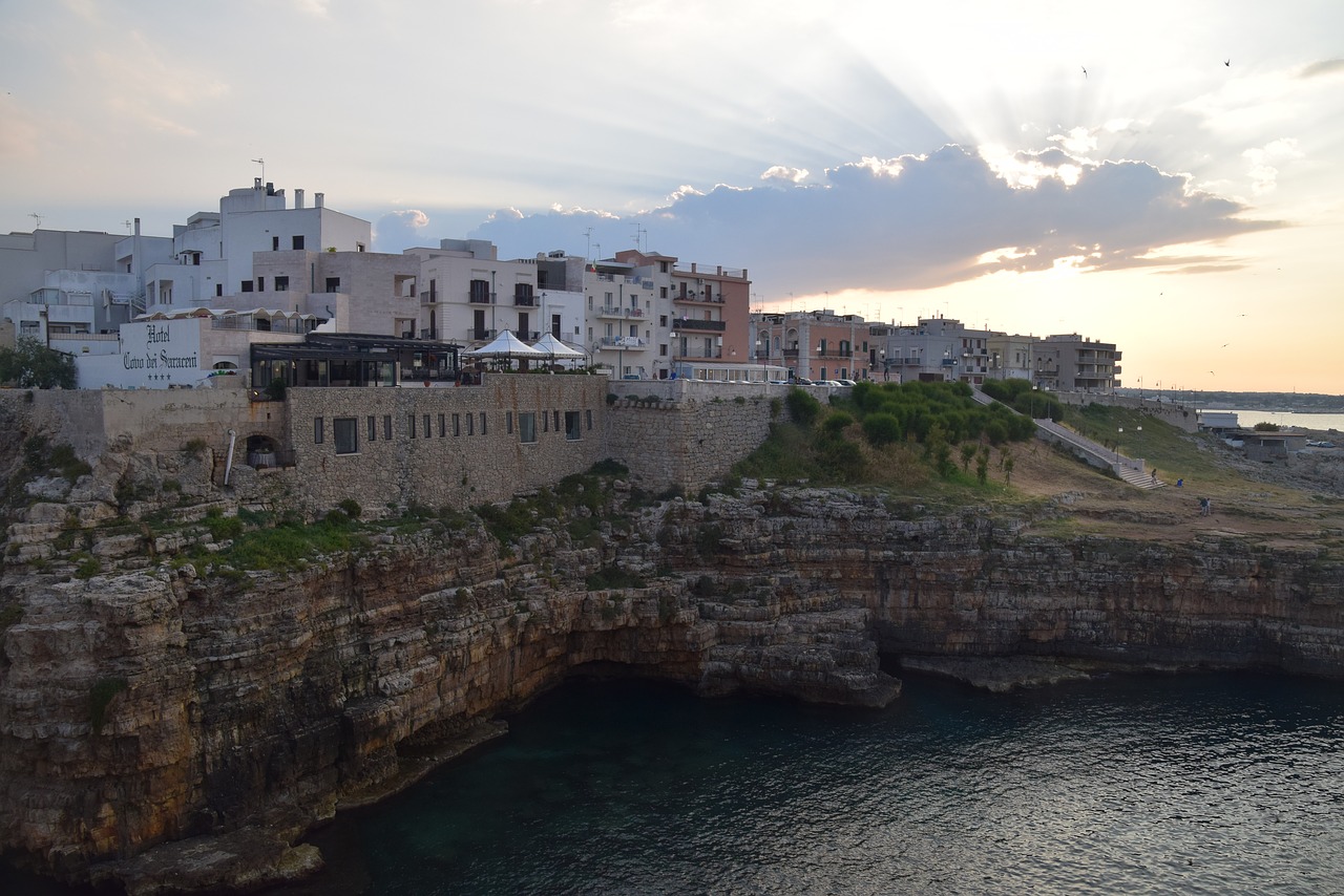 Italy, Polignano A Mare, Saulėlydis, Nemokamos Nuotraukos,  Nemokama Licenzija