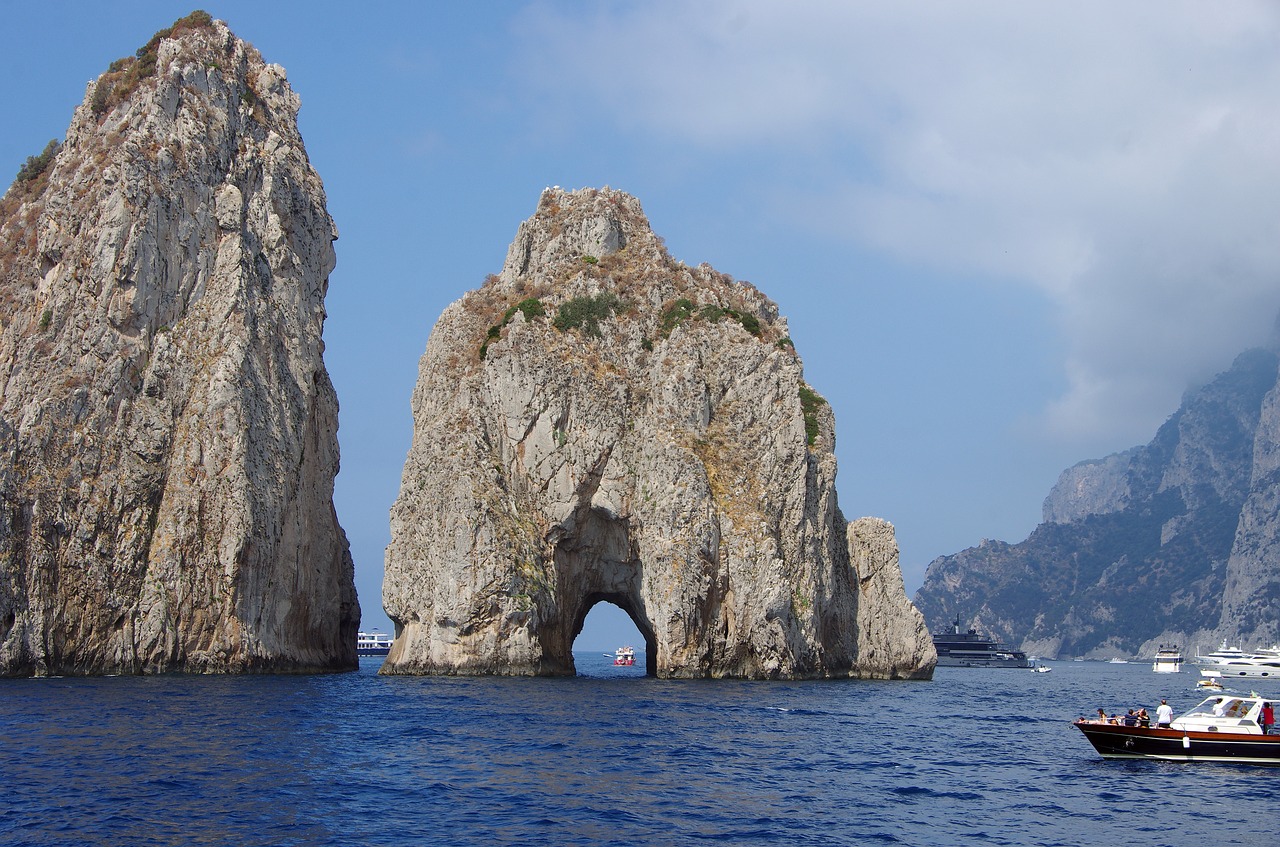 Italy, Capri, Salos, Salos Proveržis, Faraglioni, Jūra, Navigacija, Panorama, Nemokamos Nuotraukos,  Nemokama Licenzija