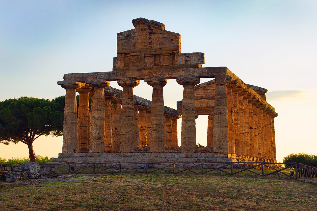 Italy, Šventykla, Senovinis, Graikų Šventykla, Senoviniai Griuvėsiai, Griuvėsiai, Stulpeliai, Istorija, Architektūra, Paestum