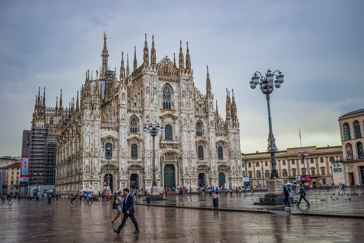 Italija,  Milano,  Duomo Aikštė,  Architektūra,  Bažnyčia,  Dizainas,  Metai,  Miestas,  Istoriškai,  Gotika