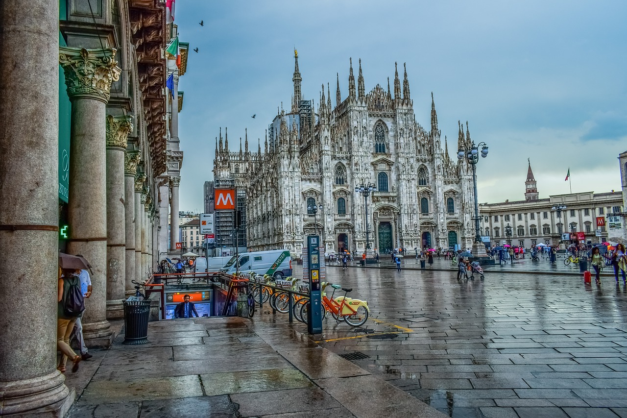 Italija,  Milano,  Duomo Aikštė,  Architektūra,  Bažnyčia,  Dizainas,  Metai,  Miestas,  Istoriškai,  Gotika