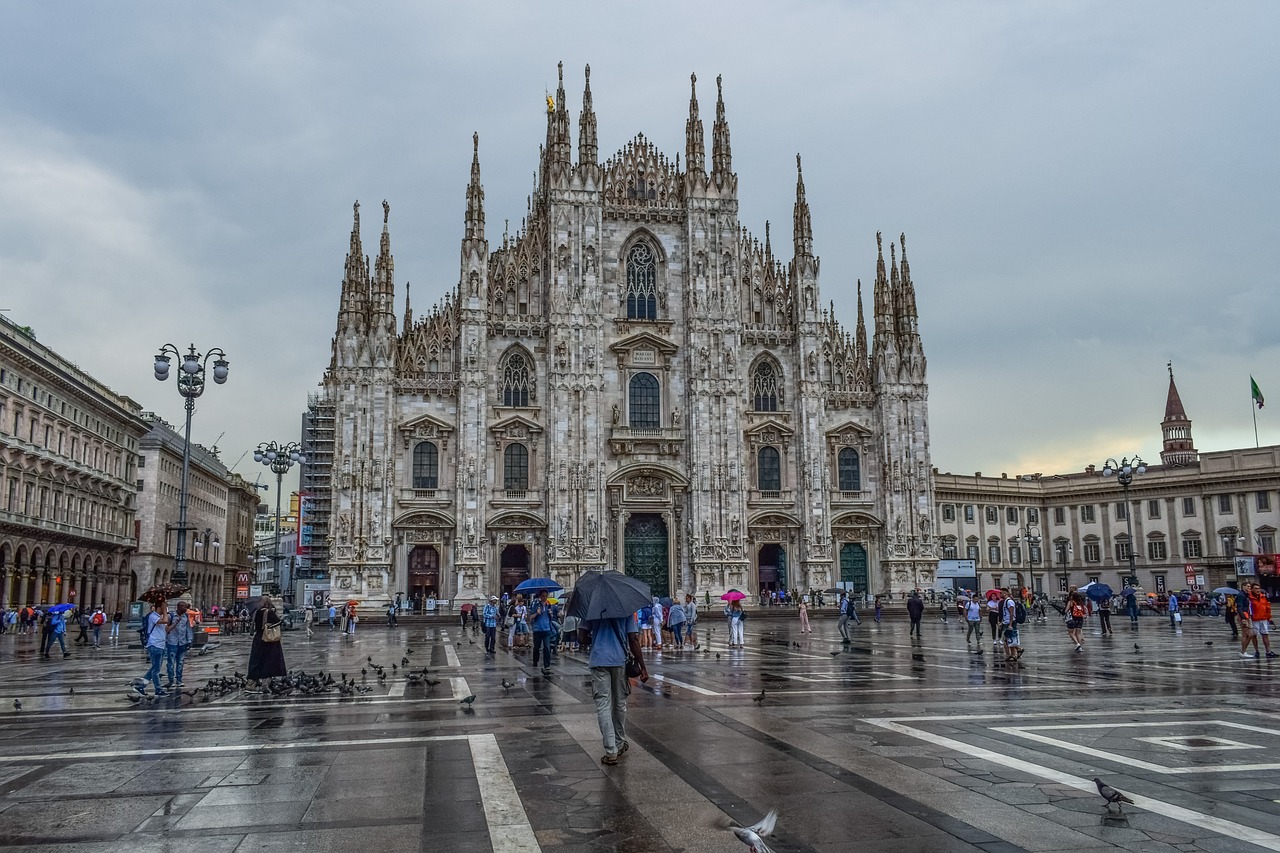 Italija,  Milano,  Duomo Aikštė,  Architektūra,  Bažnyčia,  Dizainas,  Metai,  Miestas,  Istoriškai,  Gotika