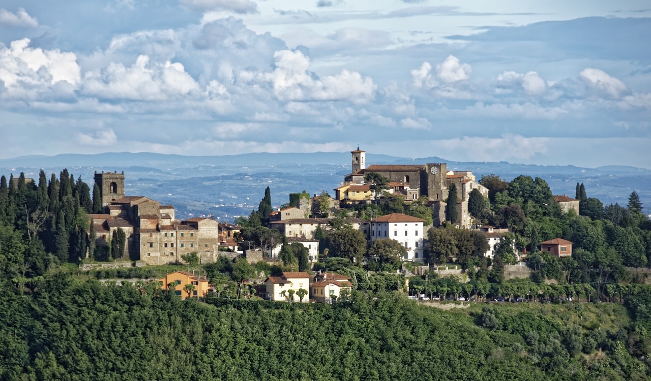 Italija,  Toskana,  Montecatini Regionas,  Istorinis Centras,  Panorama, Nemokamos Nuotraukos,  Nemokama Licenzija