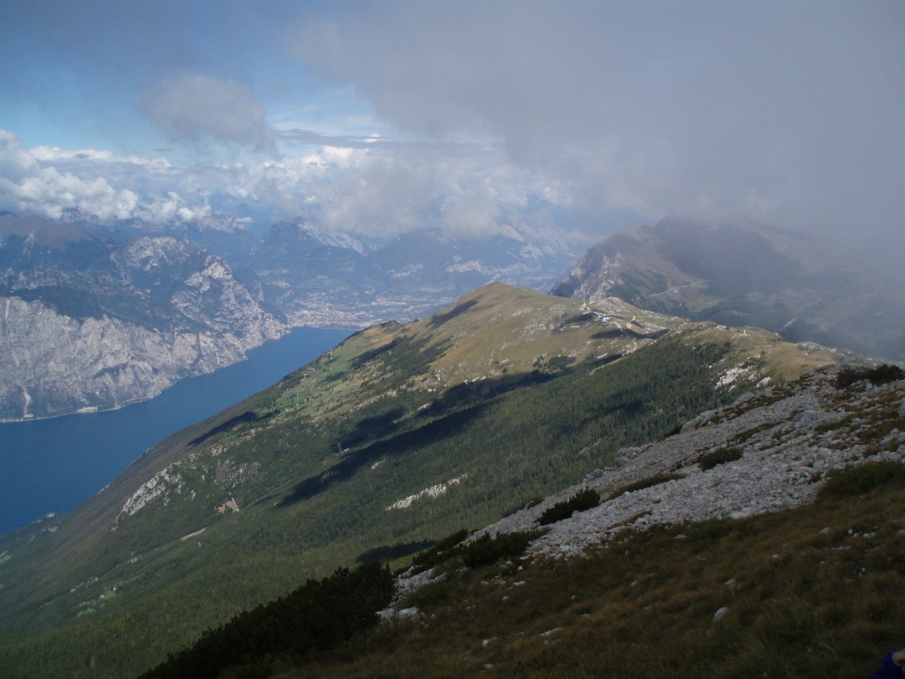 Italy, Garda, Monte Baldo, Riva, Torbole, Monte Brione, Kalnai, Panorama, Vaizdas, Debesys