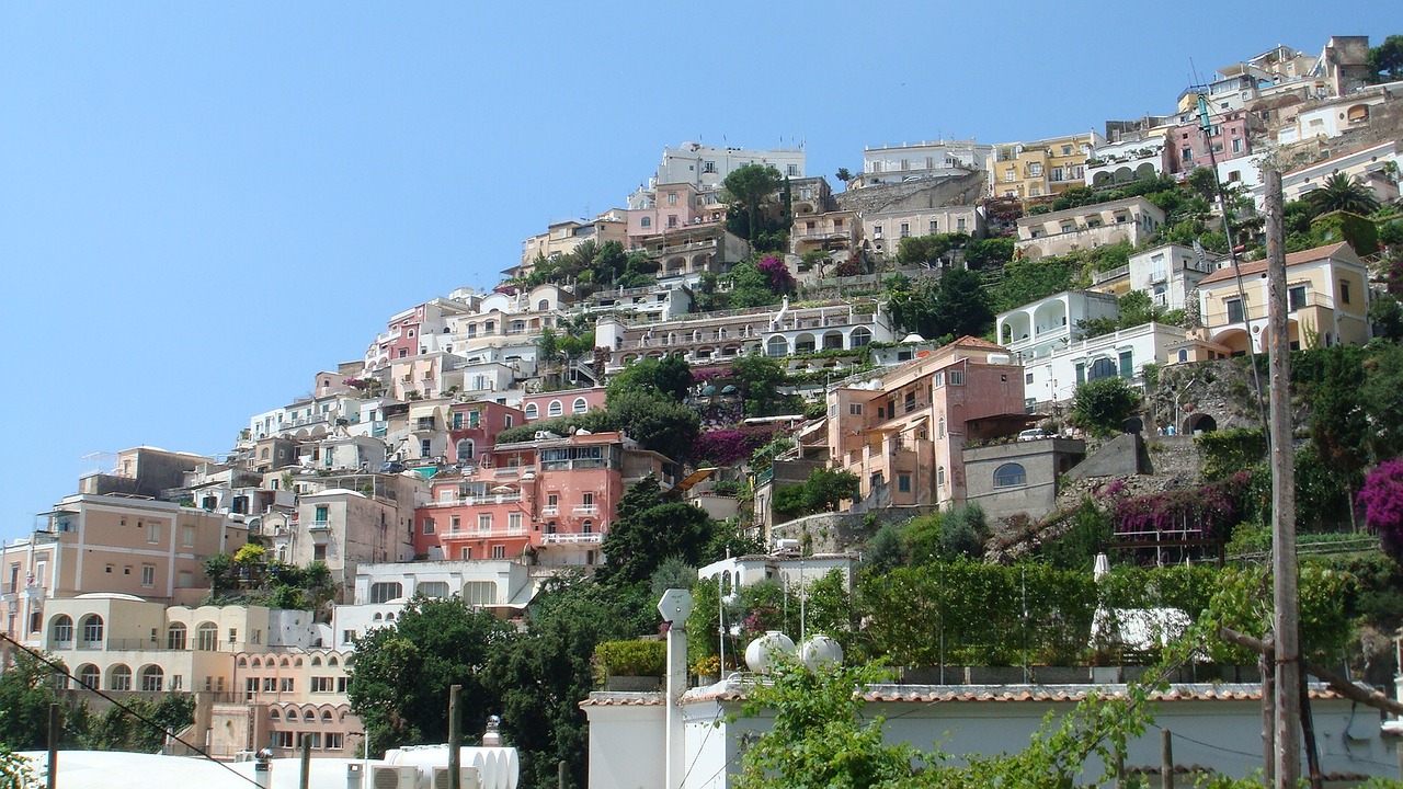 Italy,  Amalfi,  Kelionė,  Europa,  Atostogos,  Positano,  Kaimas,  Vaizdingas,  Kelionės Tikslas,  Viduržemio Jūros