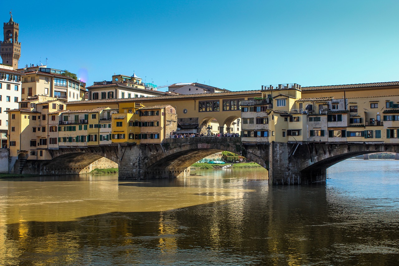 Italy, Florencija, Tiltas, Kraštovaizdis, Upė, Nemokamos Nuotraukos,  Nemokama Licenzija