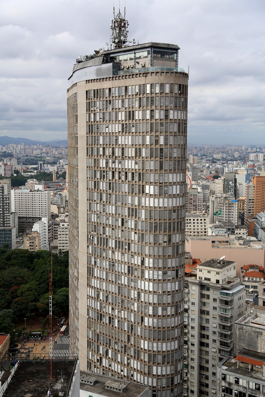 Italijos Pastatas, Centras, Architektūra, Mėlynas Dangus, Aukštas Pastatas, Pastatas, Aukščiausias Sao Paulo, Brazilija, Vista, Centro São Paulo