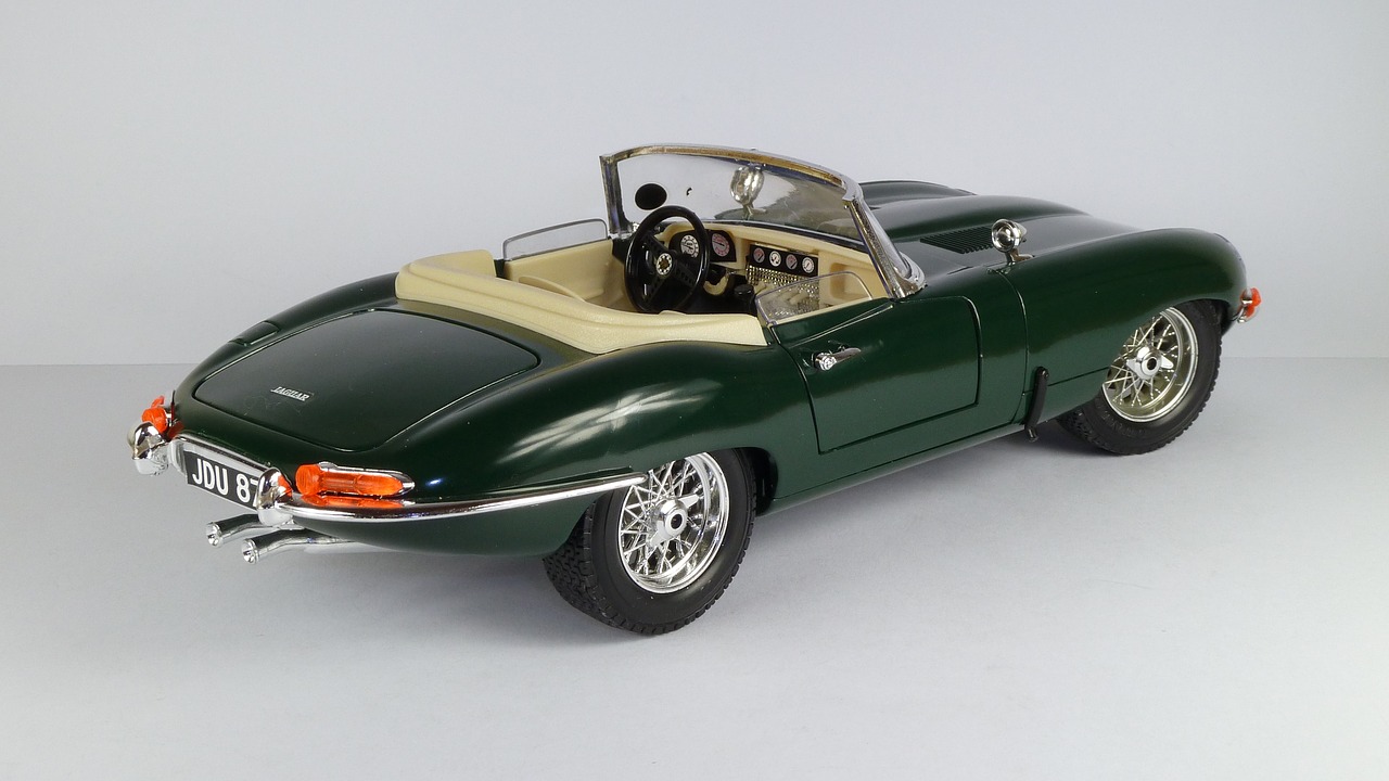 Jaguar,  E-Tipo,  Cabrio,  1961,  Jaguar E,  Kabrioletas,  1X18,  Modelis Automobilis,  Bburago, Nemokamos Nuotraukos