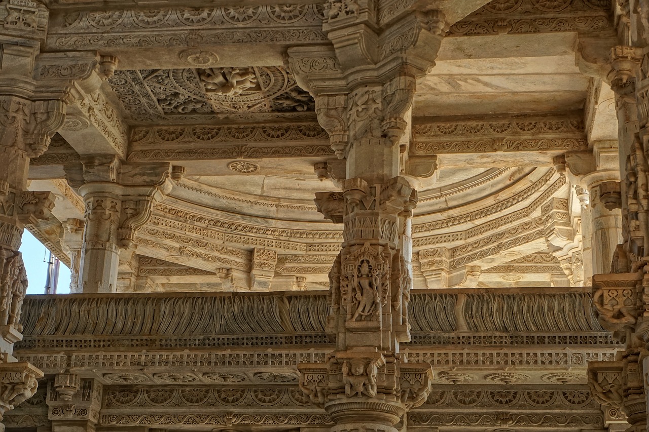 Jain Temple,  Chaumukkha Mandiras,  Ranakpur,  Architektūra,  Kelionė,  Pastatas,  Senas,  Senovė,  Ramstis,  Šventykla