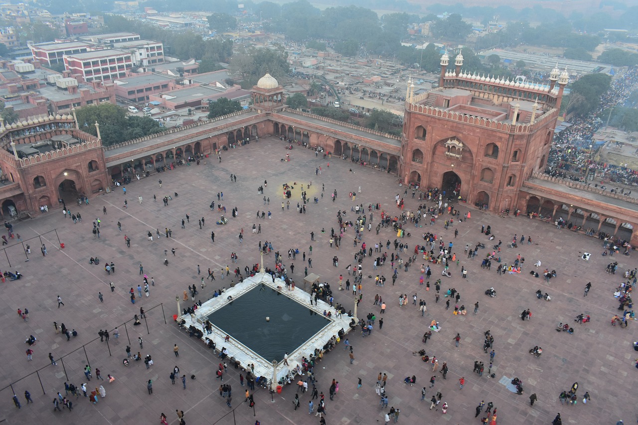 Jamamasjid,  Vaizdas Iš Viršaus,  Indijos,  Senovės,  Menas,  Pastatas, Nemokamos Nuotraukos,  Nemokama Licenzija