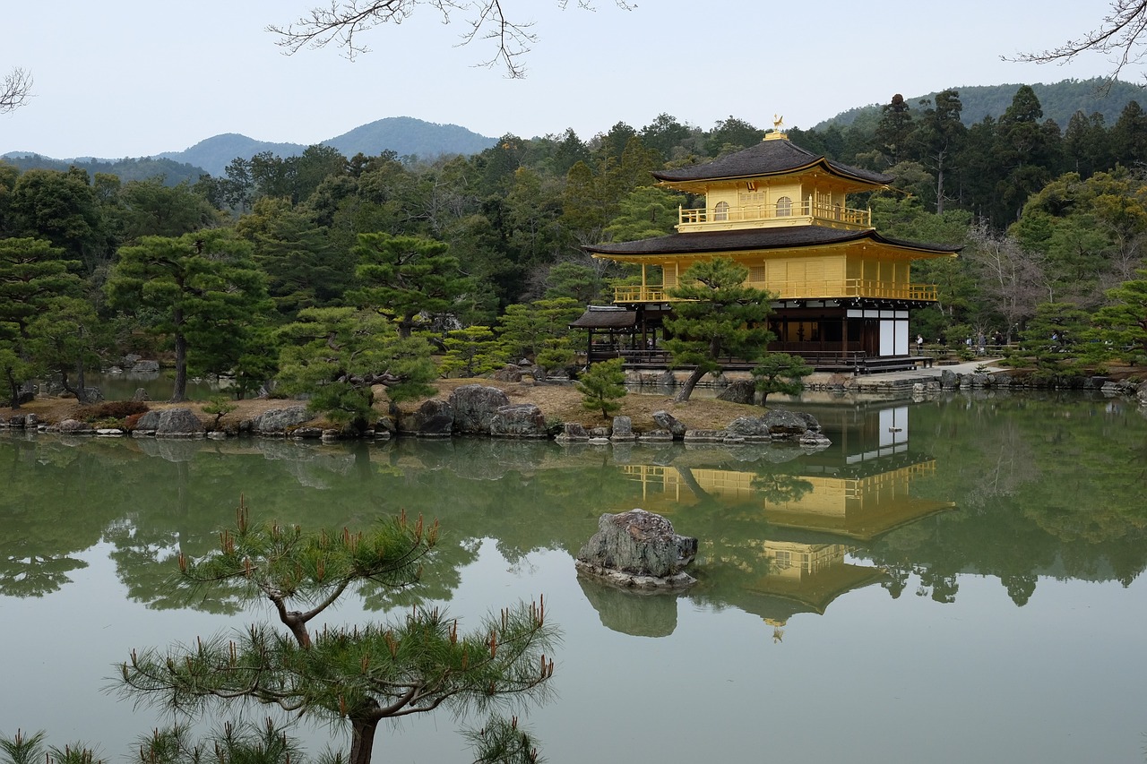 Japonija, Kyoto, Aukso Paviljono Šventykla, Nemokamos Nuotraukos,  Nemokama Licenzija