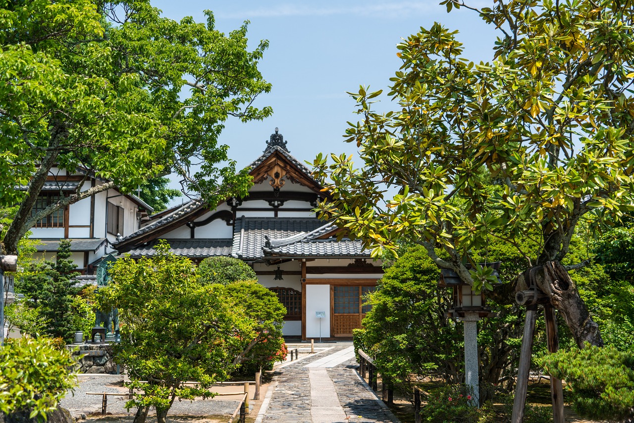 Japonija, Arashiyama, Kyoto, Šventykla, Gamta, Žalias, Medžiai, Japanese, Vaizdingas, Scena
