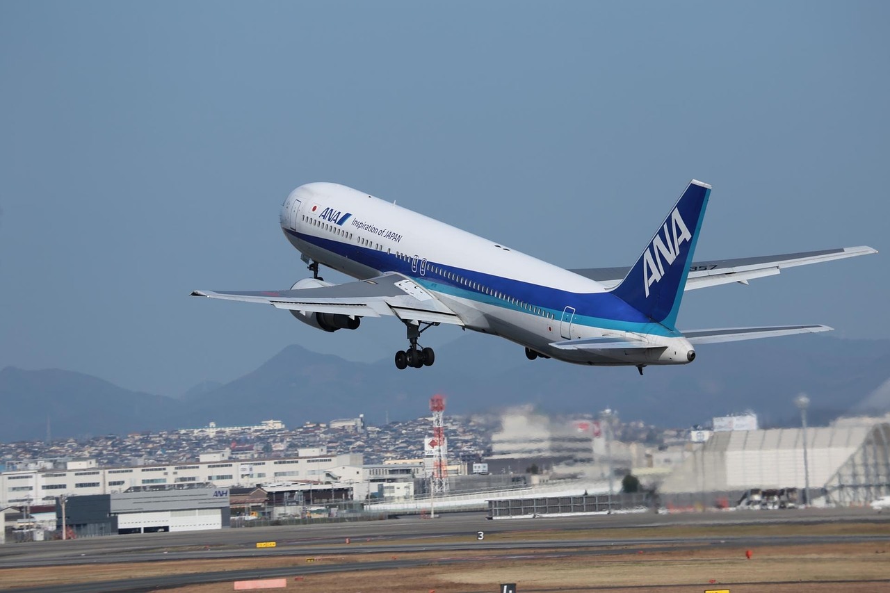 Japonija, Boeing 767, Osako Oro Uostas, Lėktuvas, Visi Nippon Kvėpavimo Takai, Nemokamos Nuotraukos,  Nemokama Licenzija