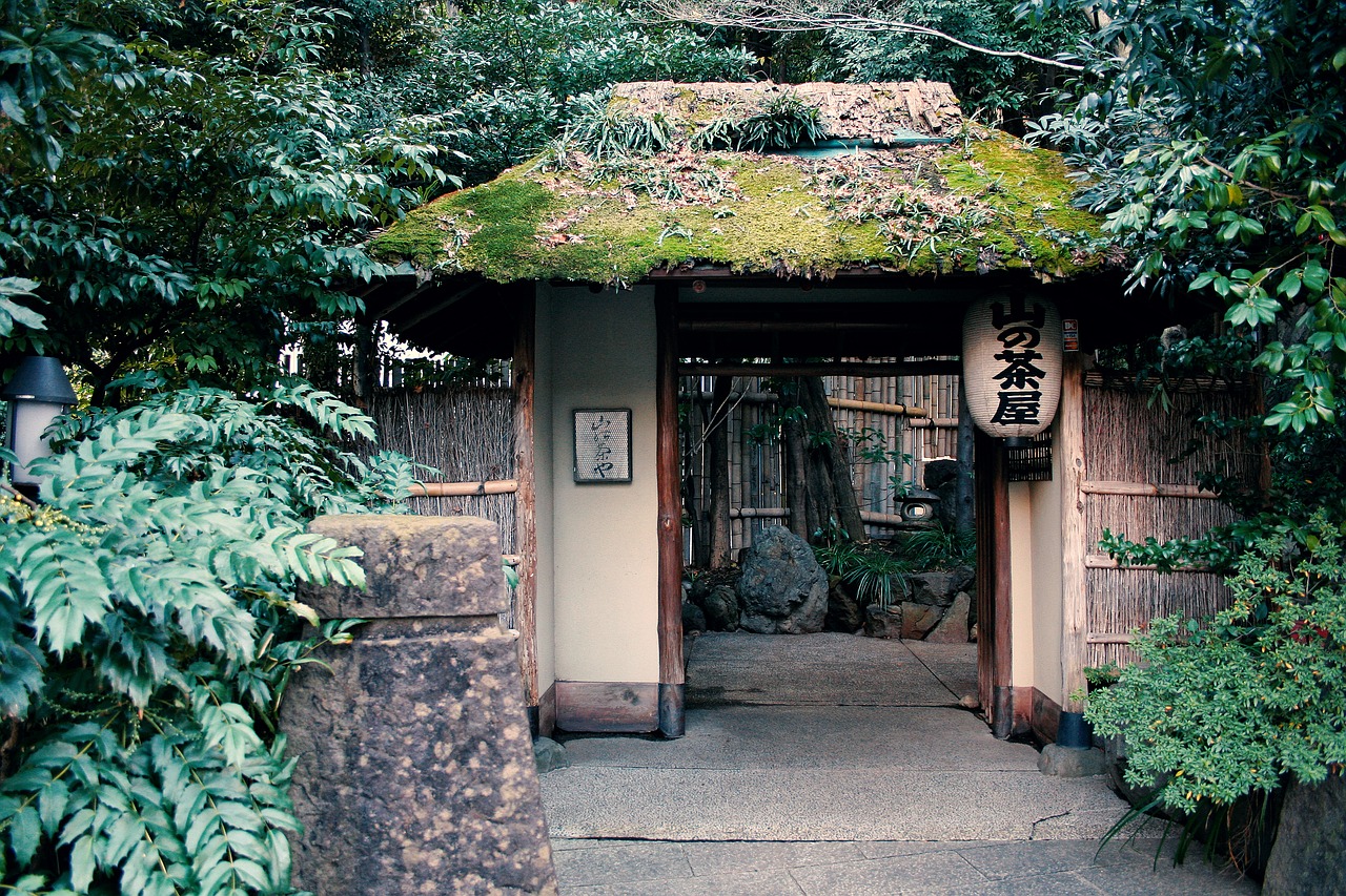 Japonija, Vieną Kartą, Abstraktus, Įėjimas, Mėnulis, Šventykla, Mediena, Priekinės Durys, Vartai, Gamta