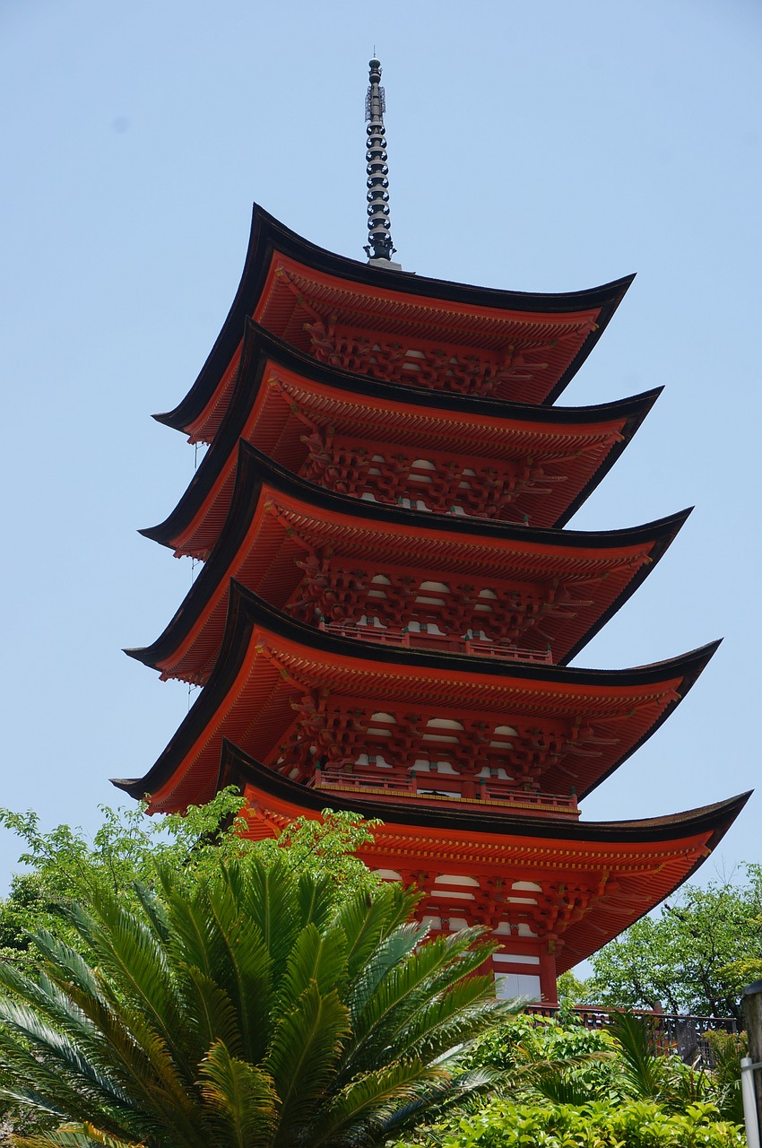 Japonija, Hiroshima, Miyajima, Penkių Pasakų Pagoda, Bokštas, Nemokamos Nuotraukos,  Nemokama Licenzija