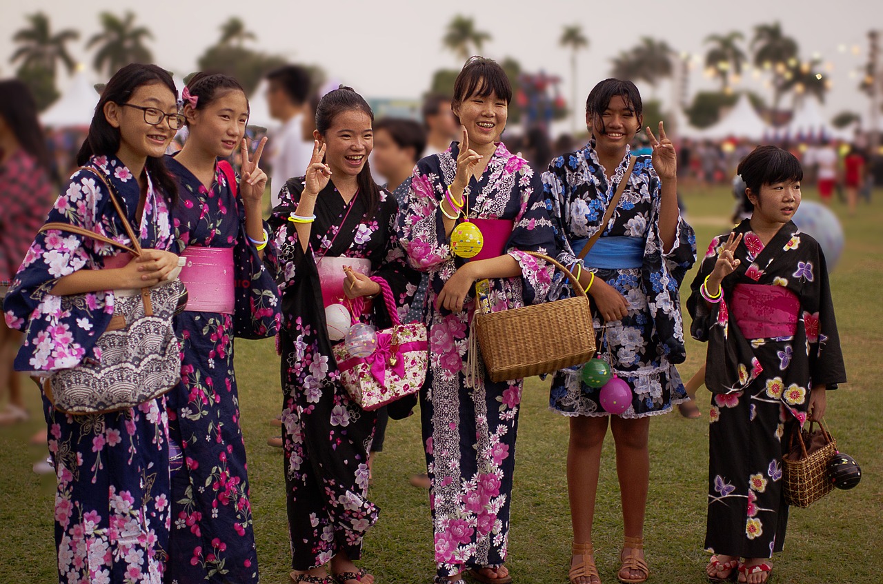 Japoniškas Paauglys,  Japonų Mergina,  Bon Odori,  Japonų Derliaus Šventė,  Laimingas,  Džiaugsmingas,  Japanese,  Asian,  Linksmas,  Džiaugsmas