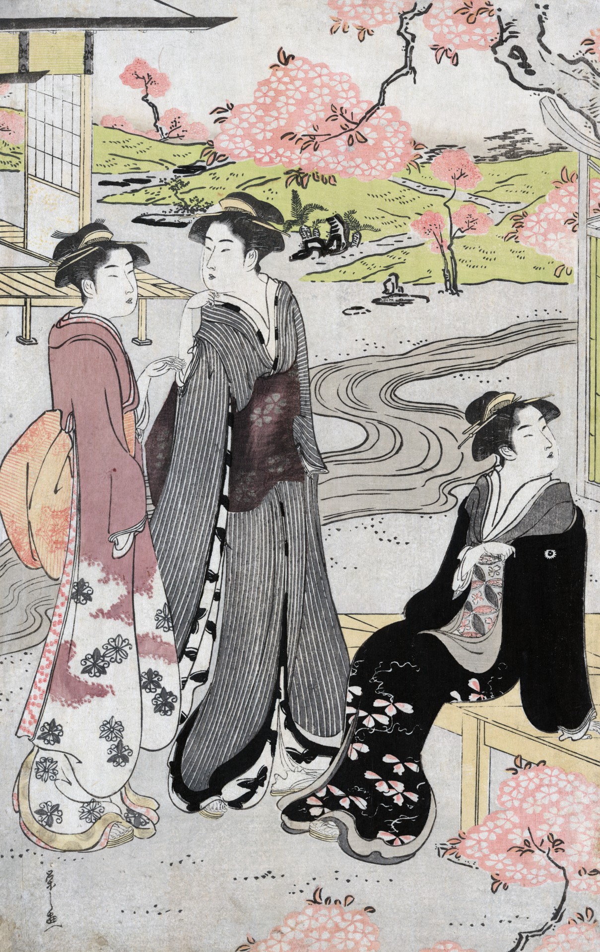 Japanese,  Menas,  Vintage,  1788,  Gražus,  Senas,  Moteris,  Moterys,  Moteris,  Lady