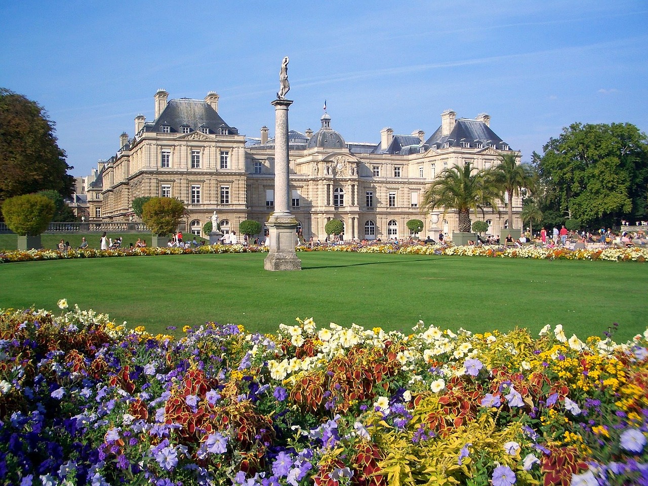 Jardin Du Luxembourg, Paris, France, Rūmai, Pastatas, Architektūra, Orientyras, Istorinis, Gėlės, Pagrindai