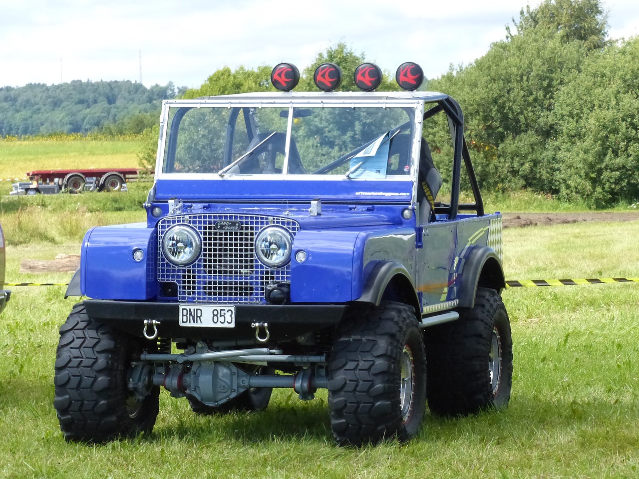 Jeep, Land Rover, Automobilių Šou, Falköping, Žolė, Vasara, Mėlynas, Medis, Krūmai, Nemokamos Nuotraukos