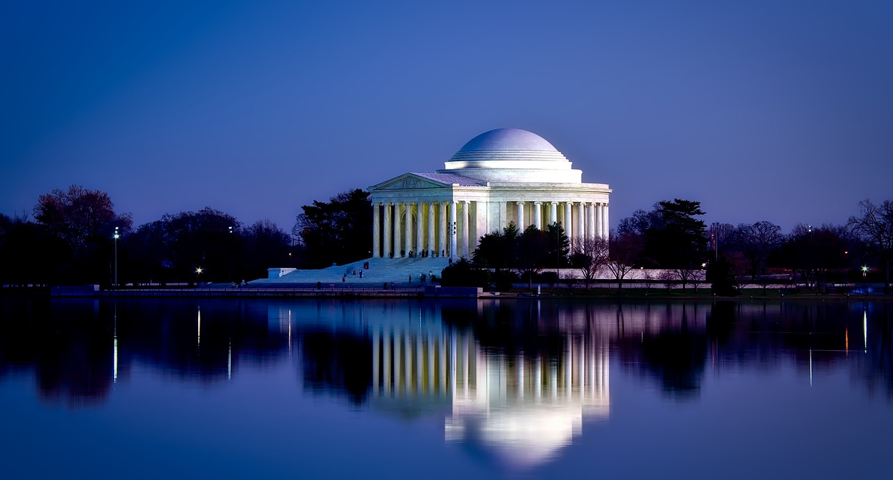 Jefferson Memorialas, Vašingtonas, C, Orientyras, Istorinis, Kupolas, Struktūra, Žinomas, Atrakcionai, Turizmas