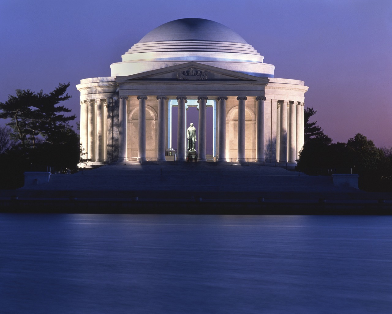 Jefferson Memorialas, Vašingtonas, Dusk, Usa, Istorija, Prezidentas, Pritraukimas, Apšviestas, Architektūra, Nemokamos Nuotraukos