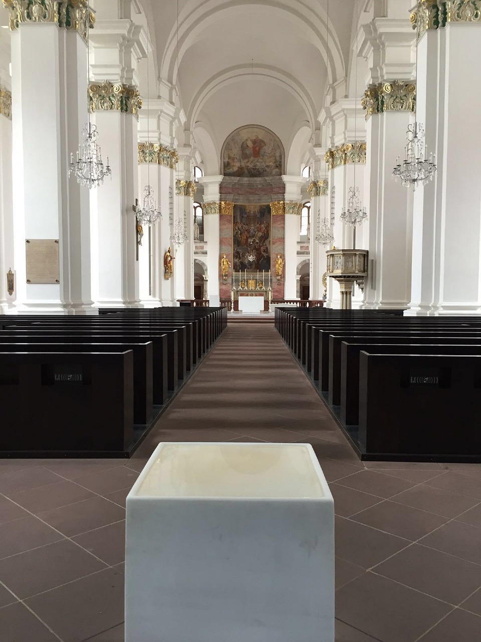 Jesuit Bažnyčia, Heidelbergas, Bažnyčia, Balta, Auksas, Bažnyčios Pews, Nemokamos Nuotraukos,  Nemokama Licenzija