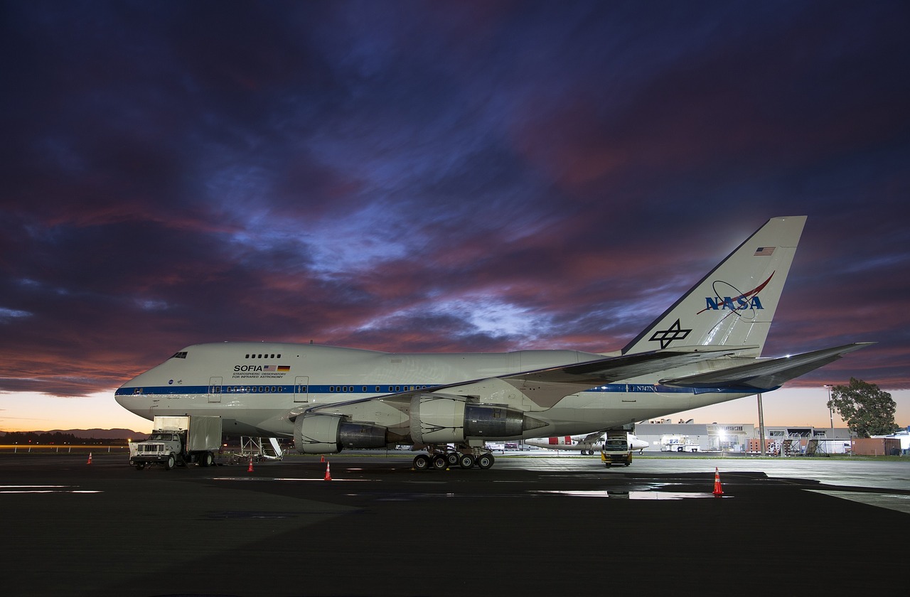 Jetliner, Boeing 747Sp, Modifikuotas, Teleskopas, Nasa, Nacionalinis, Aeronautika Ir Kosmosas, Administracija, Stratosferos Observatorija, Infraraudonoji Astronomija