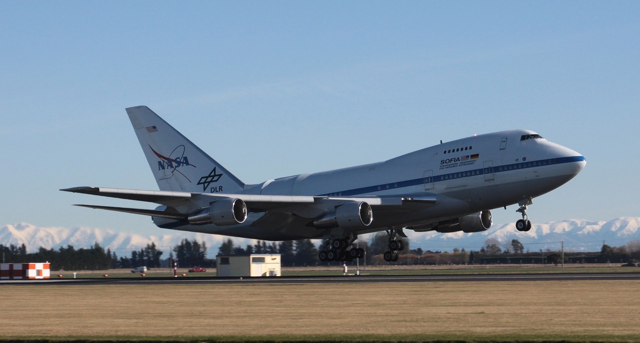 Jetliner, Kilimas, Boeing 747Sp, Modifikuotas, Teleskopas, Nasa, Nacionalinis, Aeronautika Ir Kosmosas, Administracija, Stratosferos Observatorija