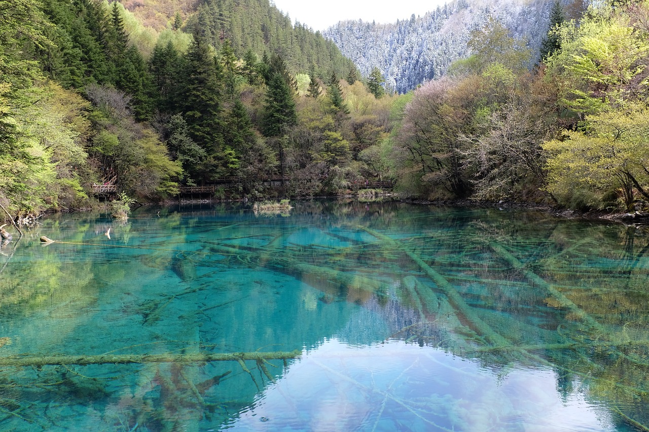 Jiuzhaigou, Ežeras, Sichuanas, Kinija, Kraštovaizdis, Nemokamos Nuotraukos,  Nemokama Licenzija