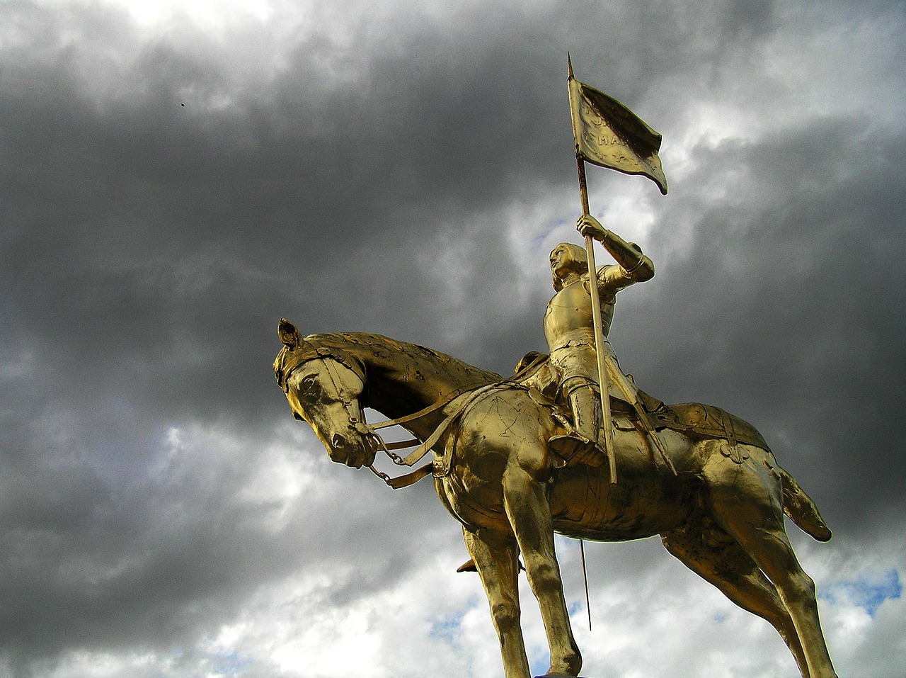 Lanko Lankas, Auksinis, Skulptūra, Auksinė Statula, Herojė, Saint, Vėliava, Orleanas, Liaudies Herojė, Romėnų Katalikų Šventasis