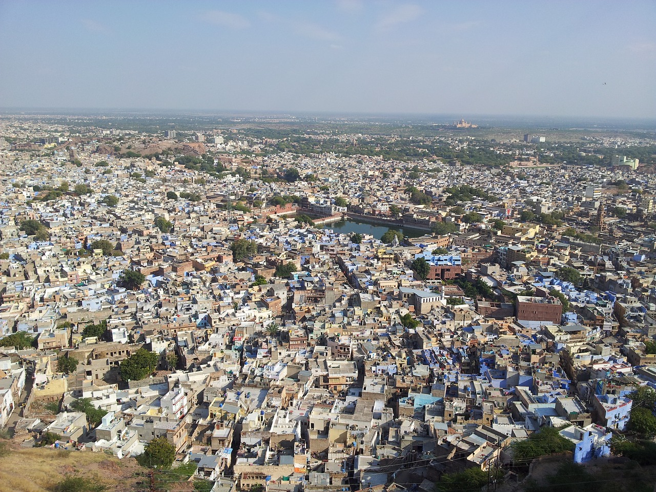Jodhpur, Miestas, Indija, Rajasthan, Mėlynas, Pastatas, Miesto Panorama, Architektūra, Orientyras, Turizmas