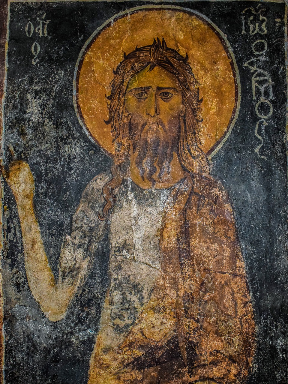 Jonas Krikštytojas, Ikonografija, Pažeista, Amžius, Kipras, Kiti, Panagia Angeloktisti, Unesco Pasaulio Paveldas, 11 A. Bažnyčia, Ortodoksas