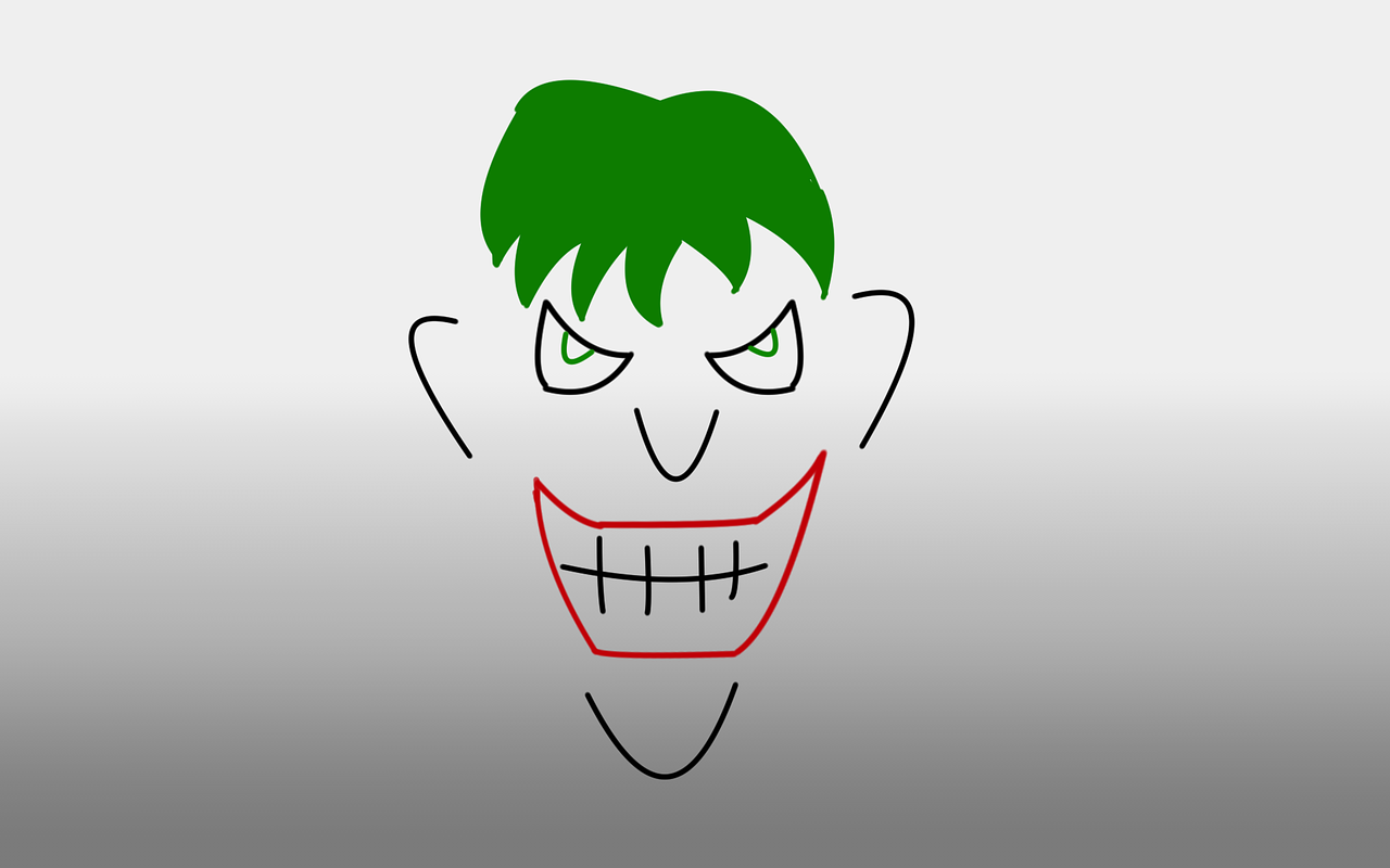 Jokeris, Batman, Dc Komiksai, Klounas, Animacinis Filmas, Karikatūra, Juokinga, Žalias, Psichiškas, Šypsosi