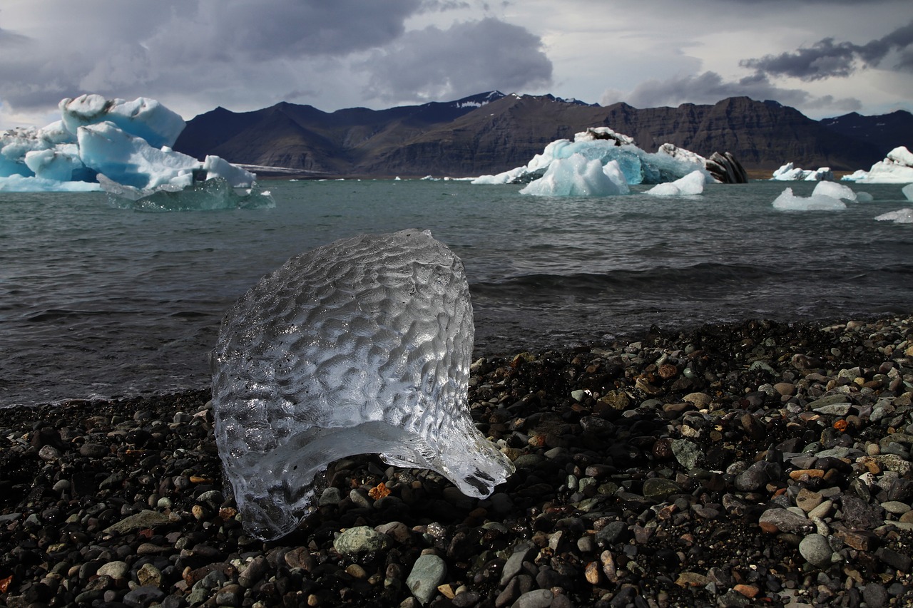 Jökulsárlón, Ledkalnis, Papludimys, Iceland, Ledas, Tekstūra, Ledynas, Ledynas, Tirpstantis Ledas, Nemokamos Nuotraukos