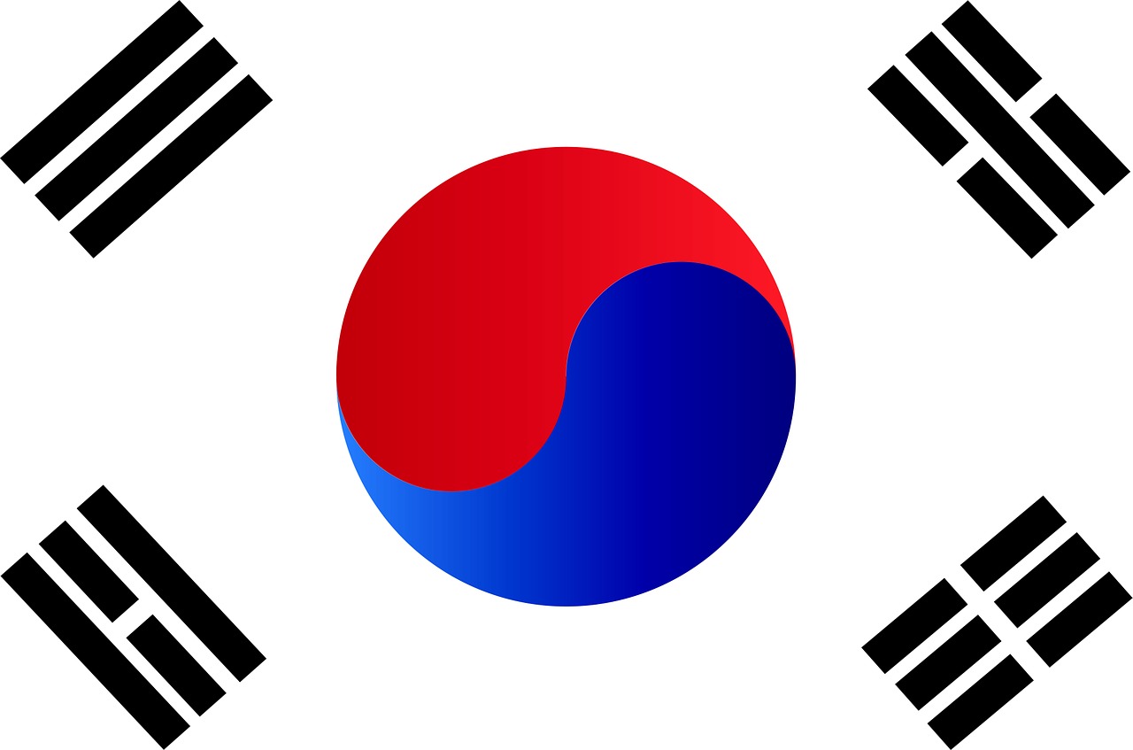 Korėjos Respublika, Korėja, Vėliava, Pietų Korėjos Vėliava, Korėjiečių Kalba, Nemokamos Nuotraukos,  Nemokama Licenzija