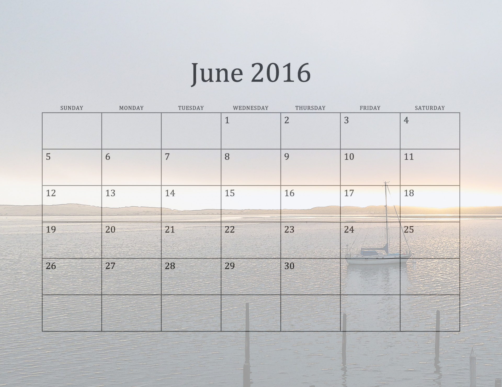 2016,  Kalendorius,  Kalendoriai,  Žurnalas,  Dienoraštis,  Birželis,  Valtys,  Burlaivis,  Saulėlydis,  Burlaiviai